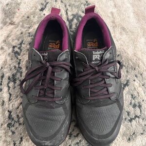Timberland PRO Black and Purple Shoes - composite toe
